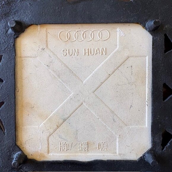 Vintage Cast Iron Trivet with Ceramic Tile - Picture 3 of 6